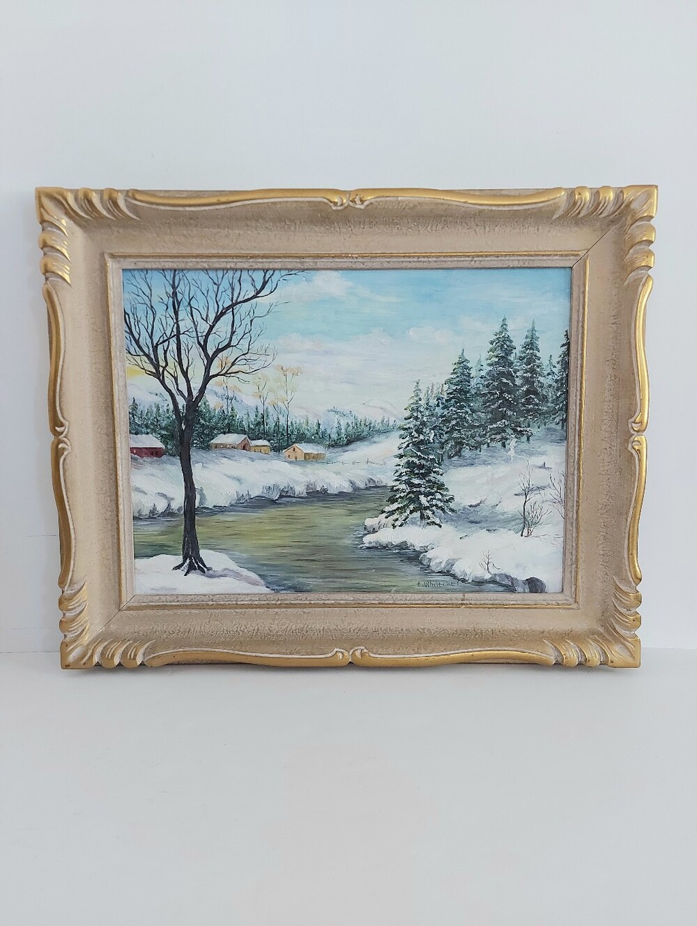 Vintage Oil On Masonite Board Artist Signed